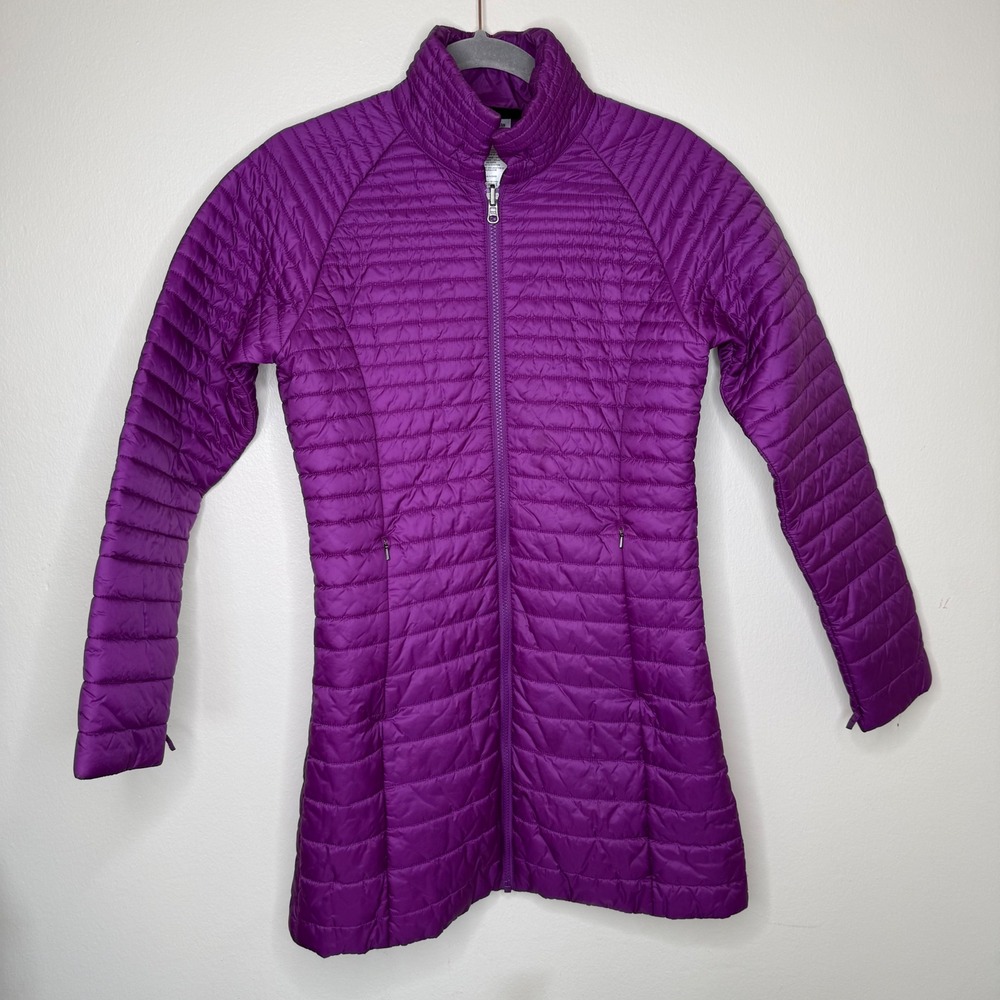 Patagonia Womens Purple Quilted Insulated‎ Long Puffer Coat Jacket Medium